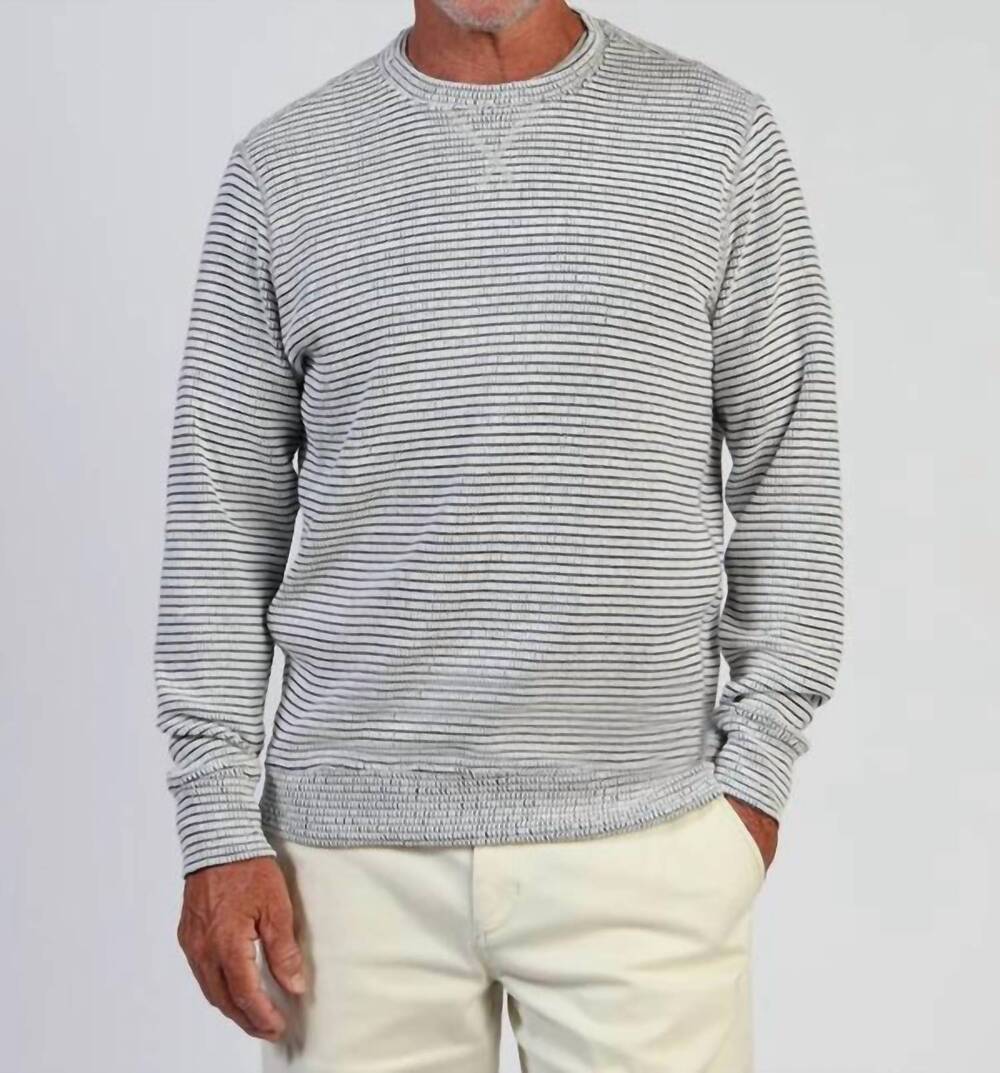 NEW TRUE GRIT baja stripe sweater in blue